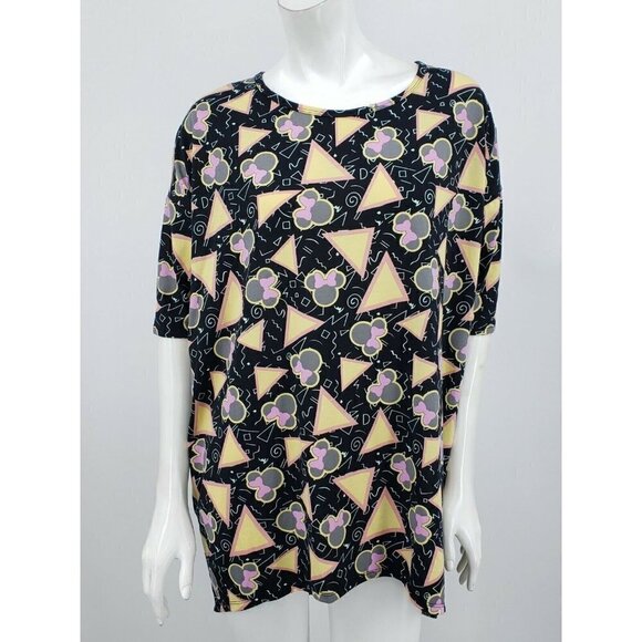 LuLaRoe Irma Tunic Top Womens Medium Retro 80s Minnie Mouse Print Shirt - Picture 1 of 7